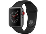Ficha técnica e caractérísticas do produto Apple Watch Series 3 GPS + Cellular 38mm Wi-Fi - Bluetooth Pulseira Esportiva 16GB Caixa Alumínio