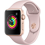 Ficha técnica e caractérísticas do produto Apple Watch Series 3 GPS com Pulseira Esportiva Dourado e Rosa - 38 Mm