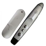 Ficha técnica e caractérísticas do produto Apresentador de Slides Power Point Laser Multimidia Pointer com Adaptador USB PRATA