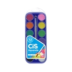 Ficha técnica e caractérísticas do produto Aquarela CIS estojo com 12 cores