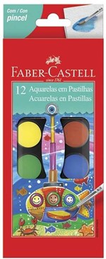 Ficha técnica e caractérísticas do produto Aquarela em Pastilha 12 Cores, Faber-Castell