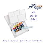 Ficha técnica e caractérísticas do produto Aquarela em Pastilha Koi Water Colors 24 Cores com Pincel (Sakura)
