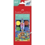 Ficha técnica e caractérísticas do produto Aquarela em Pastilhas 12 cores Faber Castell PT 1 UN