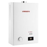 Ficha técnica e caractérísticas do produto Aquecedor de Água a Gás Lorenzetti LZ200EF Controle Analógico Branco – Bivolt - GLP