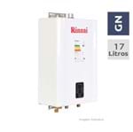 Ficha técnica e caractérísticas do produto Aquecedor de Água a Gás Reu E170 GN 17 Litros Branco Bivolt Rinnai