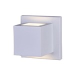Ficha técnica e caractérísticas do produto Arandela Alumínio Ideal Flash Quadrado Branca 1xG9