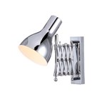 Ficha técnica e caractérísticas do produto Arandela Articulada em Metal Cromada 60cm para 1 Lâmpada E-27 - OP051 - Prata
