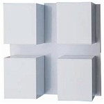 Ficha técnica e caractérísticas do produto Arandela Articulável em Alumínio Branca 4xGU10 Cube A-94 Ideal