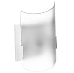 Ficha técnica e caractérísticas do produto Arandela Decorativa Ema Lustres Retangular Metal e Vidro Branco 1 Lâmpada Bivolt