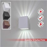 Ficha técnica e caractérísticas do produto Arandela Frisada 10 Fachos Parede Externa Interna Prime Branca
