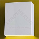 Ficha técnica e caractérísticas do produto Arandela Ideal Quadrado Metal Branco 1 Lâmpada Bivolt
