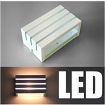 Ficha técnica e caractérísticas do produto Arandela LED Frisada Branca Retangular com Lâmpada G9 de 5w Branco Frio 6000k Bivolt