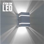 Ficha técnica e caractérísticas do produto Arandela Marrom + LED 5W 6000K Luminária Externa Parede Muro 2 Focos Frisos Fachos St327 - Starlumen