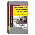 Ficha técnica e caractérísticas do produto Argamassa Porcelanato Interno Cinza 20kg Weber -  0102000011440PA - QUARTZOLIT