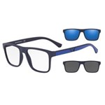 Ficha técnica e caractérísticas do produto Armação Oculos Grau 2 Clip On Emporio Armani Ea4115 57591W 54 Azul Fosco - AZUL ROYAL