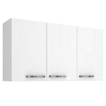 Ficha técnica e caractérísticas do produto Armário Aéreo 3 Portas 120 Cm MDP Branco Movelbento