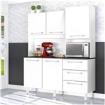Ficha técnica e caractérísticas do produto Armário de Cozinha 5 Portas e 3 Gavetas Galaxy Plus Branco - Branco