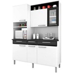 Ficha técnica e caractérísticas do produto Armário para Cozinha com 1 Porta de Vidro Regina Itatiaia I3VG3-155 Branco/Preto