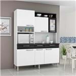 Ficha técnica e caractérísticas do produto Armário para Cozinha com 1 Porta de Vidro Regina Itatiaia I3vg3-155 Branco/Preto