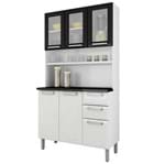 Ficha técnica e caractérísticas do produto Armário para Cozinha 3 Portas de Vidro Regina Itatiaia I3vg2-105 Branco/Preto