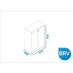 Ficha técnica e caractérísticas do produto Armário Multiuso 2 Portas Bam 04 Office Branco BRV Móveis