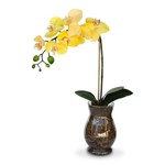 Ficha técnica e caractérísticas do produto Arranjo de Flores Artificiais Orquidea Amarela 40 Cm