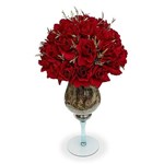 Ficha técnica e caractérísticas do produto Arranjo de Flores Artificiais Rosas Vermelhas 50x30cm