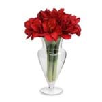Ficha técnica e caractérísticas do produto Arranjo De Flores Artificiais Vermelhas Amarilis 30 Cm Altura