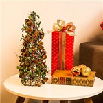 Ficha técnica e caractérísticas do produto Árvore de Mesa Decorada em Formato de Cone, 40cm - Christmas Traditions