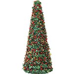 Ficha técnica e caractérísticas do produto Árvore de Mesa Decorada em Formato de Cone, 45cm - Christmas Traditions