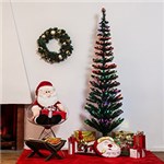 Ficha técnica e caractérísticas do produto Árvore de Natal com Fibra Ótica Verde 2,10m - Christmas Traditions