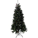 Ficha técnica e caractérísticas do produto Árvore de Natal Decorada 2,1m 1.350 Galhos Enfeitada com Pinhas e Frutinhas e Base Metálica - Orb Christmas