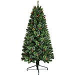 Ficha técnica e caractérísticas do produto Árvore de Natal Decorada 3m 2.110 Galhos - Enfeitada com Pinhas, Frutinhas e com Base Metálica - Orb Christmas