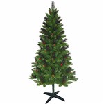 Ficha técnica e caractérísticas do produto Árvore de Natal Decorada Verde 1,5m - 235 Galhos Enfeitada com Pinhas e Frutinhas - Orb Christmas