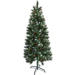 Ficha técnica e caractérísticas do produto Árvore de Natal Nevada 1,8m 465 Galhos Decorada com Pinhas e Frutinhas e Base em Metal - Orb Christmas