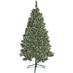 Ficha técnica e caractérísticas do produto Árvore de Natal Nevada com Pinhas 2,1m 802 Galhos com Base Metálica - Orb Christmas