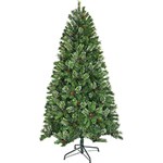 Ficha técnica e caractérísticas do produto Árvore de Natal Nevada com Pinhas 2,1m - 962 Galhos Base Metálica - Orb Christmas