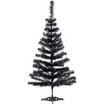 Ficha técnica e caractérísticas do produto Árvore de Natal Tradicional Preta 1m - Christmas Traditions