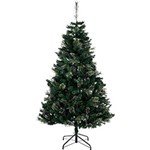 Ficha técnica e caractérísticas do produto Árvore de Natal Verde 1,8m com Floquinhos Prateados 880 Galhos Base Metálica - Orb Christmas