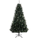 Ficha técnica e caractérísticas do produto Árvore de Natal Verde  2,5m com Floquinhos Prateados 1.870 Galhos Base Metálica - Orb Christmas