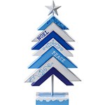 Ficha técnica e caractérísticas do produto Árvore em Madeira Pintada Christmas Traditions Azul e Branca