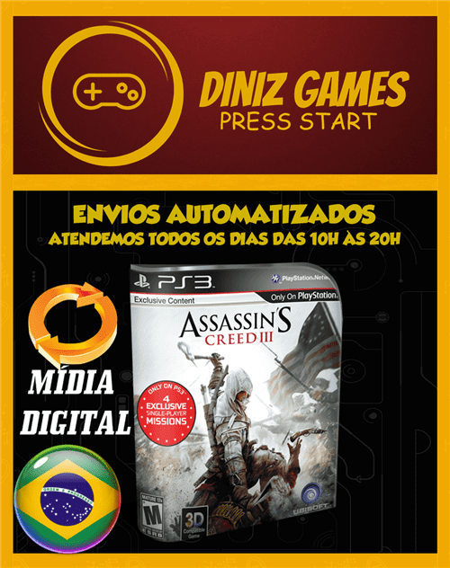 Ficha técnica e caractérísticas do produto Assassins Creed 3 Ps3