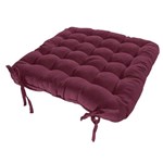 Assento para Cadeira Futon 40x40 Cm - Vinho - Couro Cor Cia