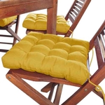 Ficha técnica e caractérísticas do produto Assento Para Cadeira Futton 40x40 Mostarda Kit 9 Unidades