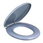 Ficha técnica e caractérísticas do produto Assento Sanitário Almofadado Oval Cinza 1 - Astra