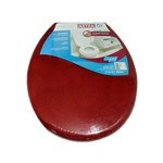 Ficha técnica e caractérísticas do produto Assento Sanitário Almofadado Oval Vermelho Bordo Astra