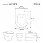 Ficha técnica e caractérísticas do produto Assento Sanitário Carrara Ébano (preto) Fosco para Vaso Deca
