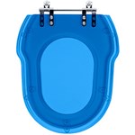 Ficha técnica e caractérísticas do produto Assento Sanitário Fechamento Lento Hampton Azul Translúcido para Louça Incepa
