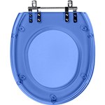 Assento Sanitário Poliéster Aspen Azul Translúcido para Louça Deca