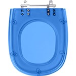 Ficha técnica e caractérísticas do produto Assento Sanitário Fechamento Lento Paris Azul Translúcido para Louça Ideal Standard